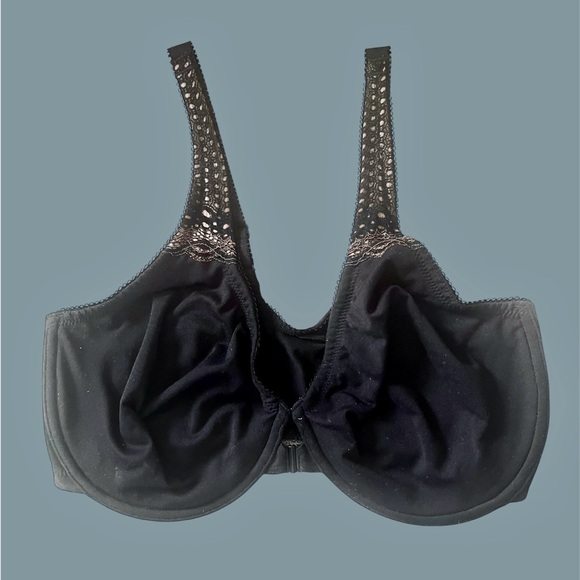 Wacoal Soft Embrace Front Close Racerback Underwire Black Bra | 36DDD | Preowned - Picture 1 of 11